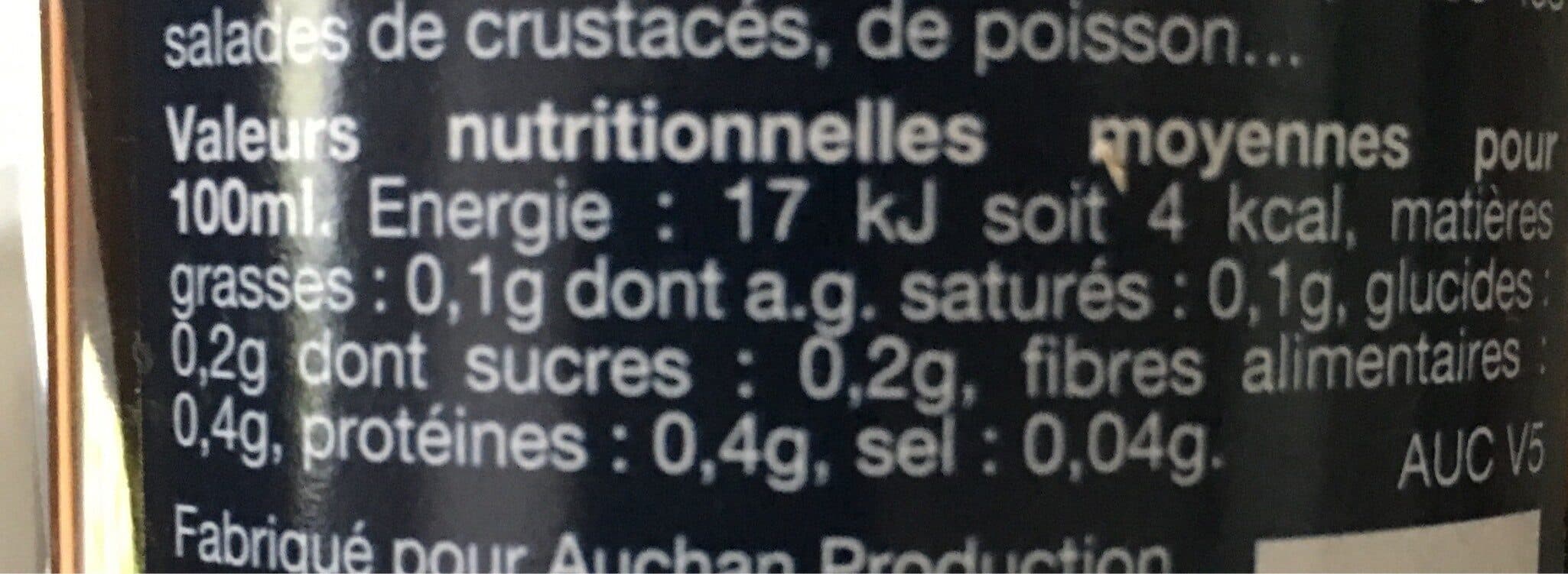 Auchan Vinaigre de Xérès 7% d'acidité packshot