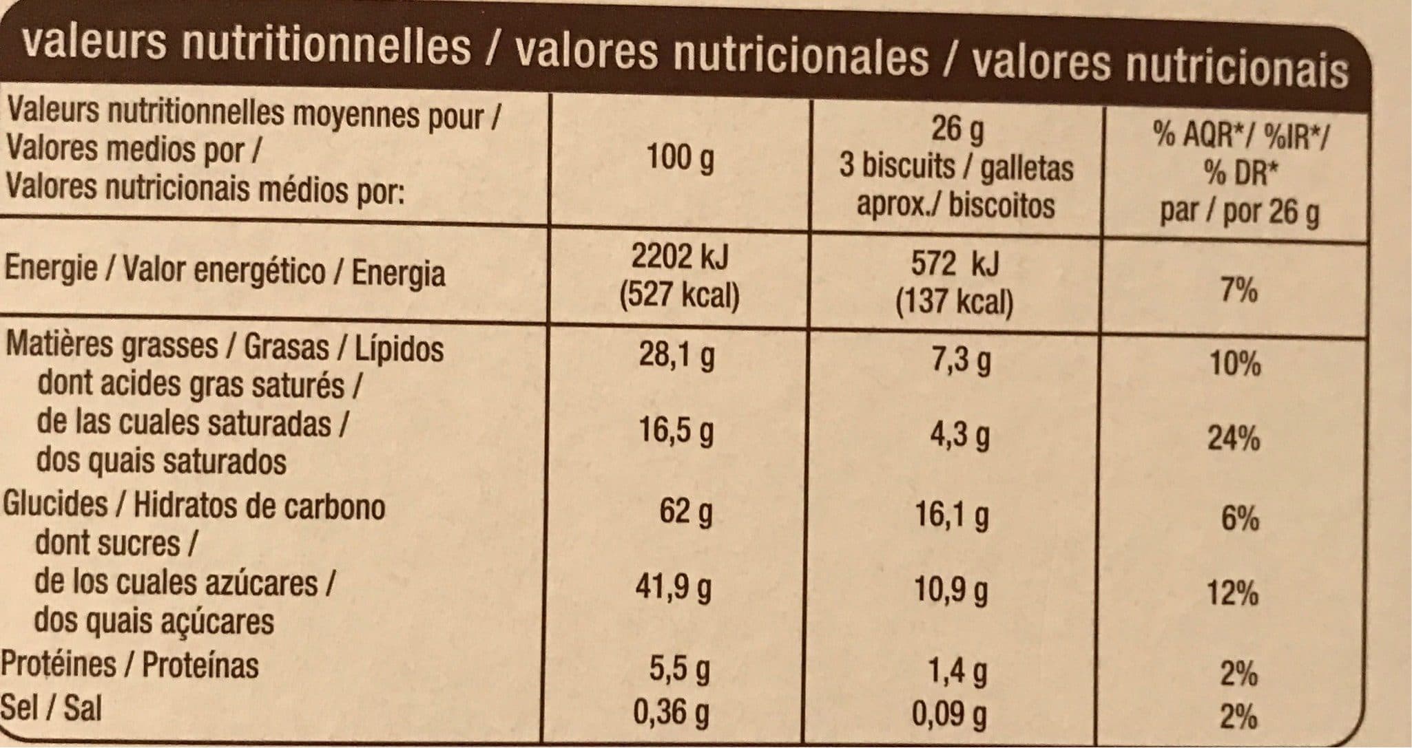 Auchan 80 biscuits fins au chocolat belge - format généreux packshot