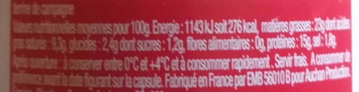 Auchan Terrine de campagne packshot