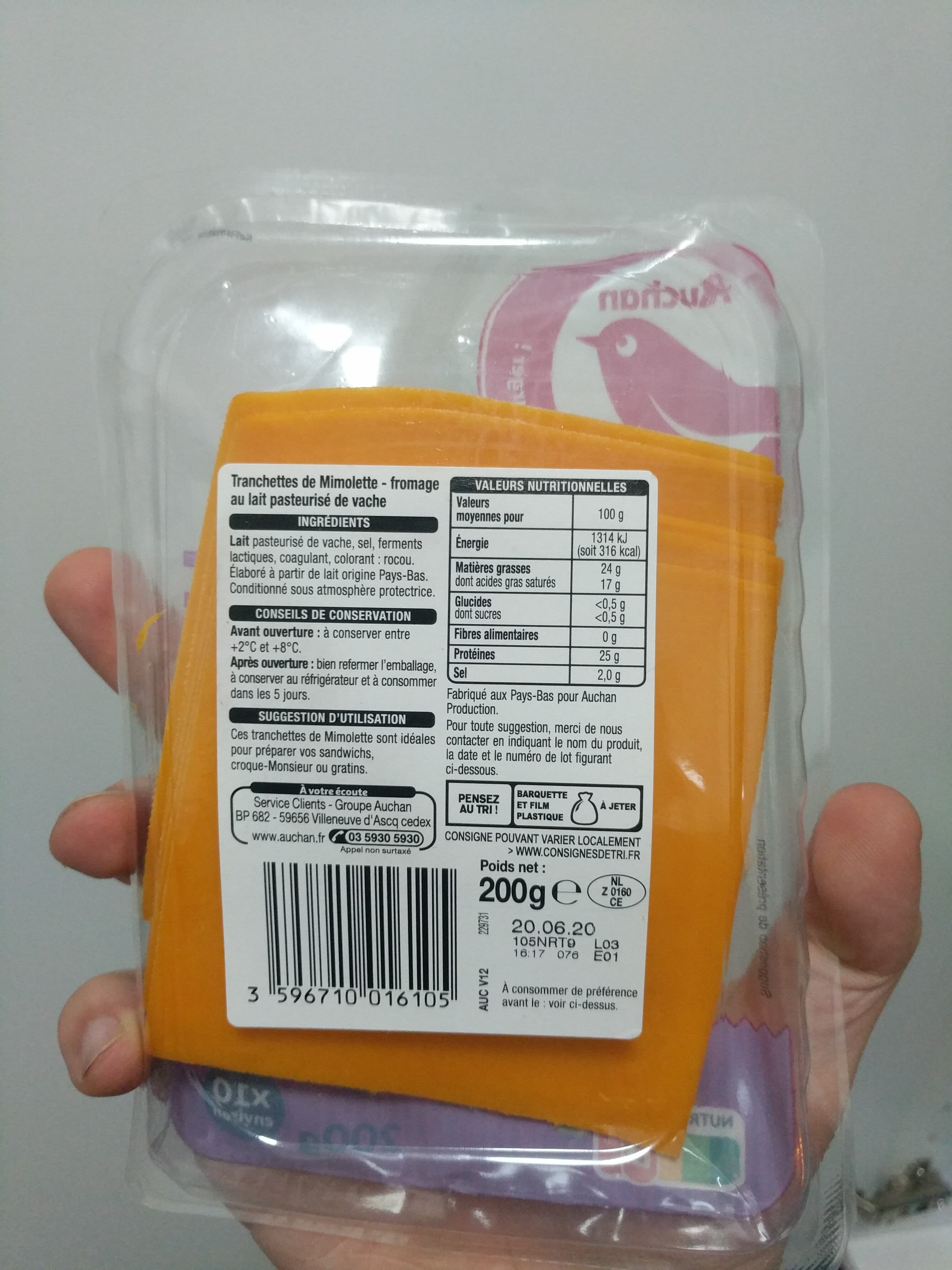 Auchan Mimolette packshot