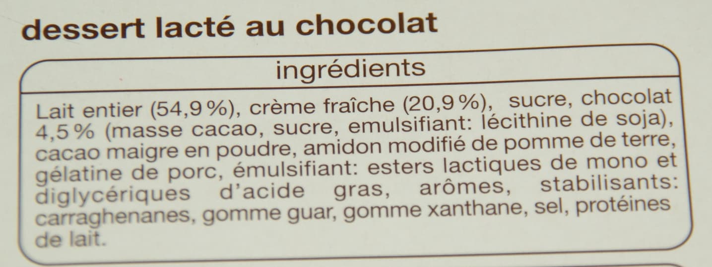 Auchan Mousse liégeoise au chocolat packshot