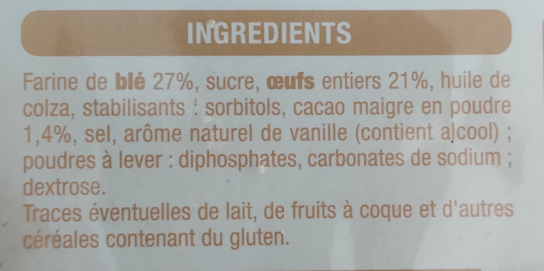 Auchan Barre moelleuse marbrée packshot