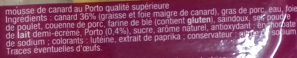 Auchan Mousse de canard au Porto packshot