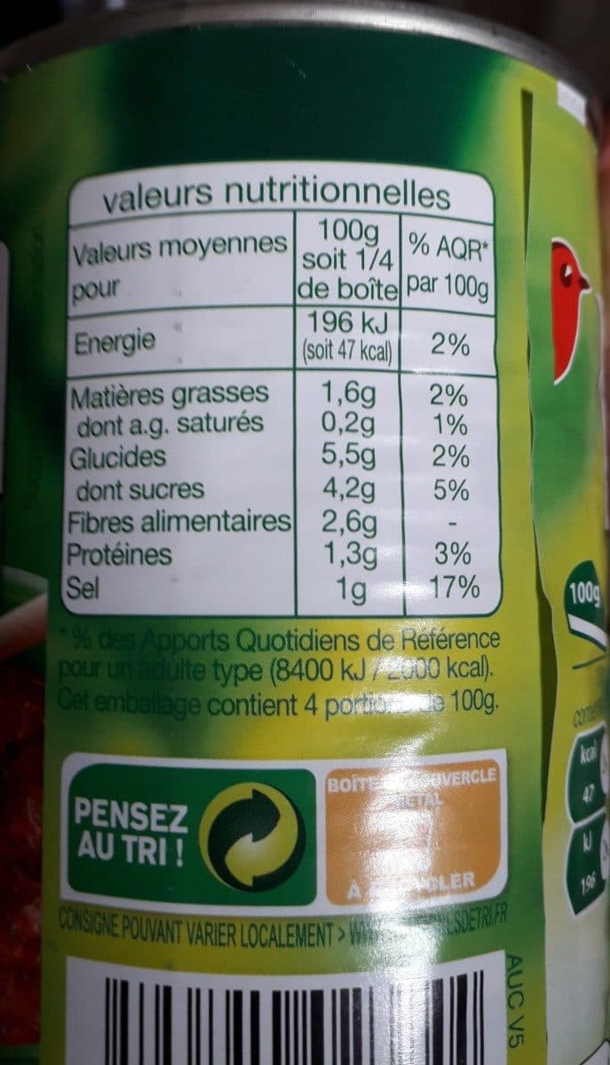 Auchan Chair de tomates basilic packshot