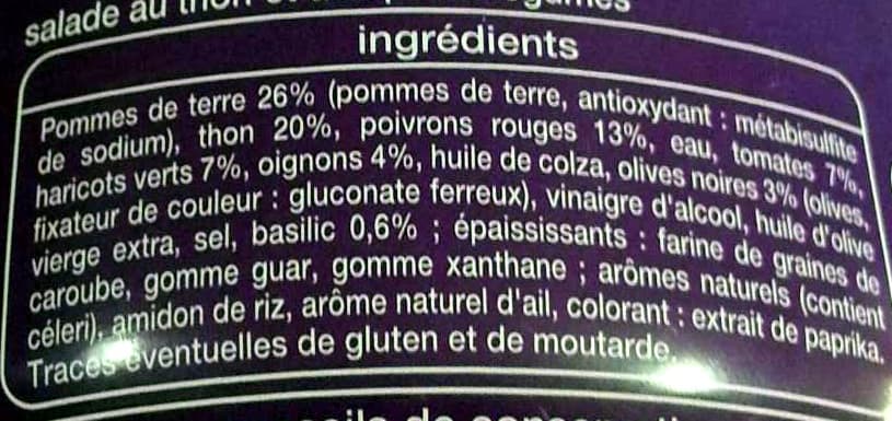 Auchan Salade de thon niçoise packshot