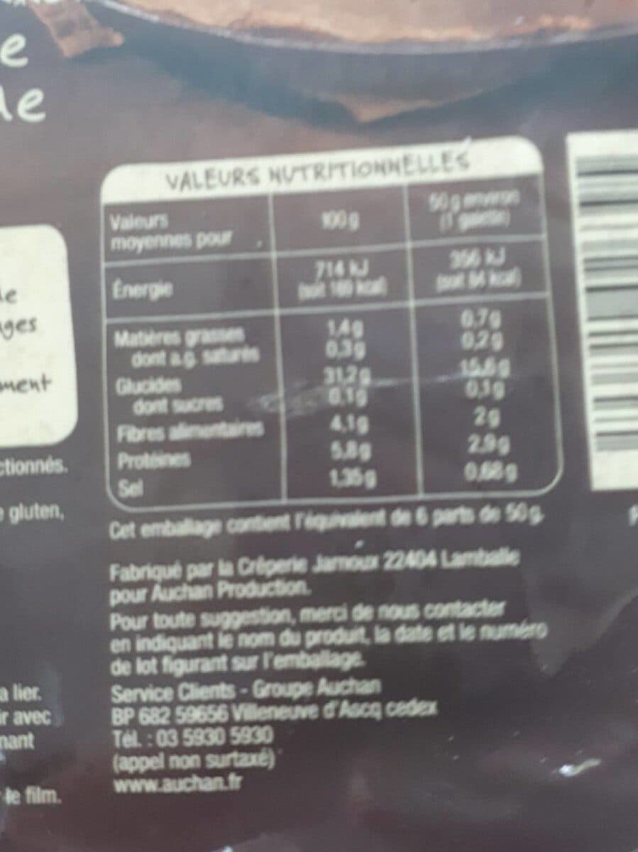 Auchan 6 Galettes Bretonnes de blé noir packshot