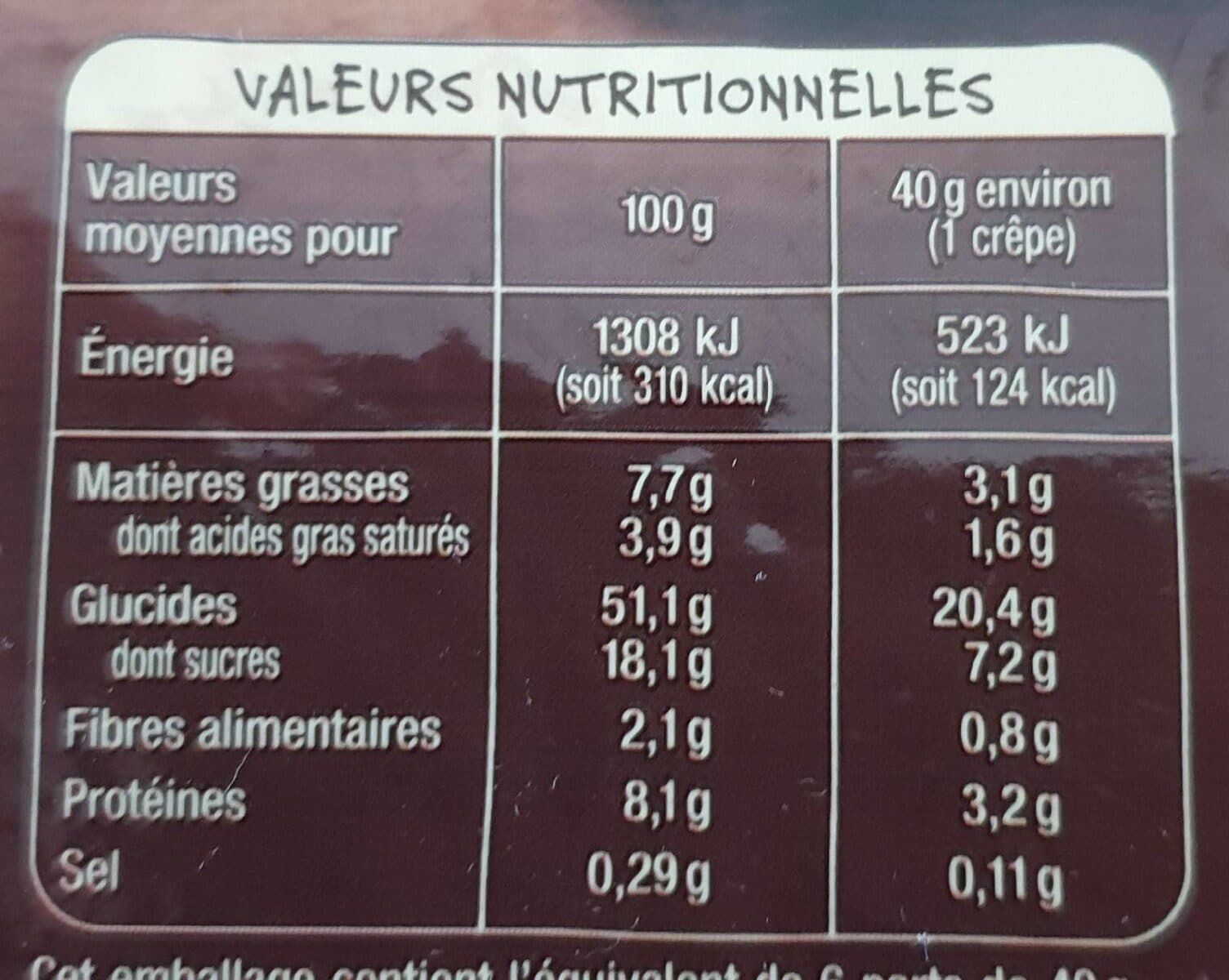 Auchan 6 crêpes Bretonnesde froment, sucréesA table en Côte d'Armor packshot