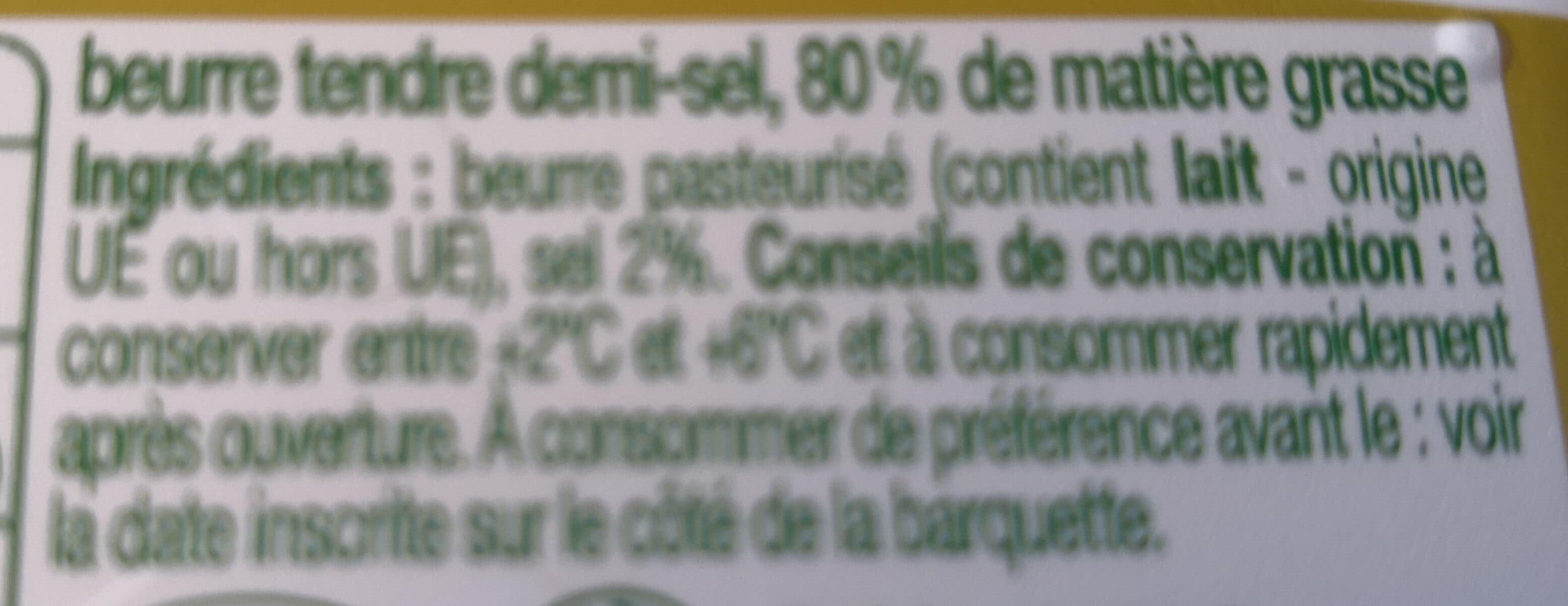 Auchan Beurre tendre demi-sel packshot