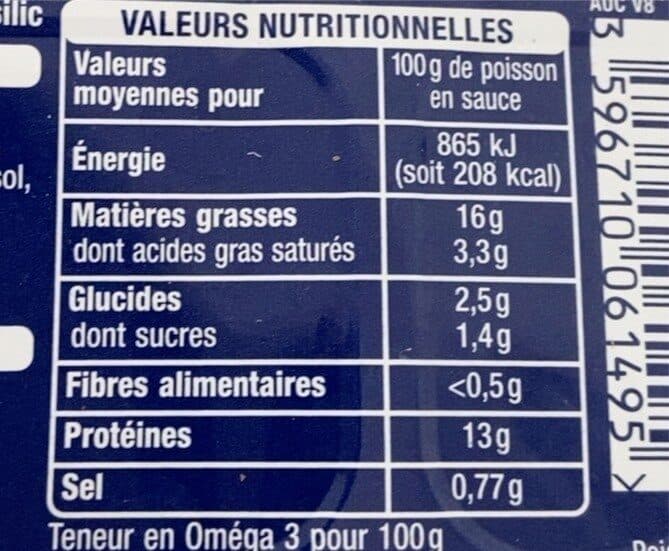 Auchan Filets de maquereaux tomate et basilic packshot