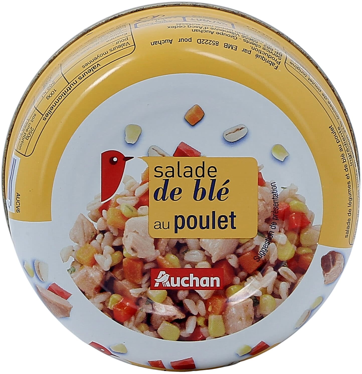 Auchan Salade de ble au poulet packshot