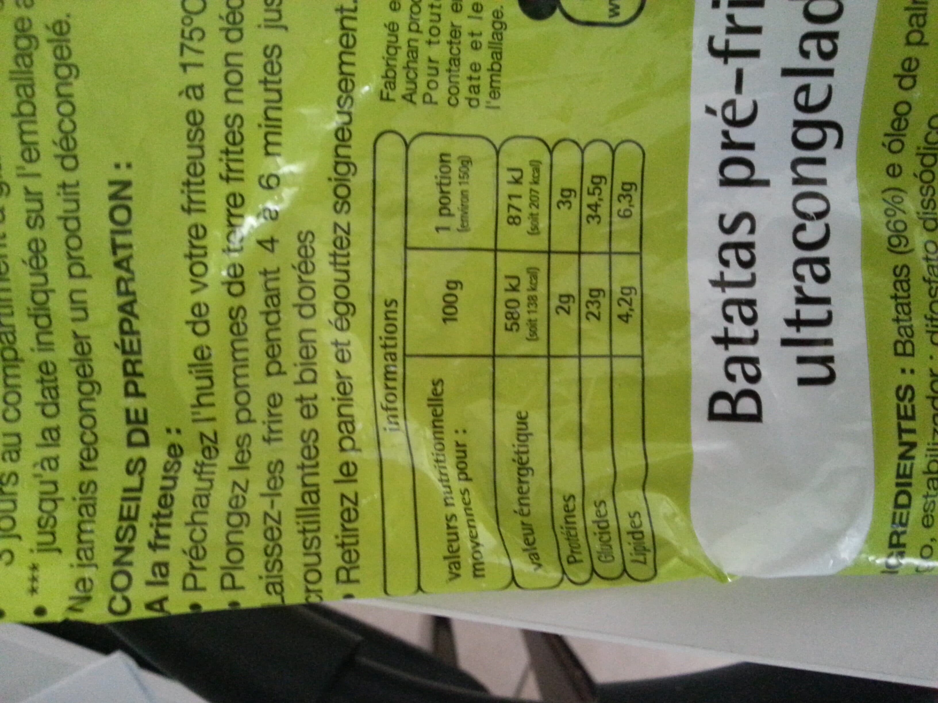 Auchan Frites packshot