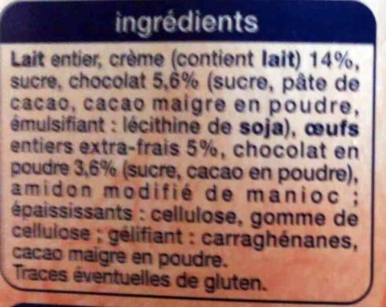 Auchan Pot de crème au chocolat packshot
