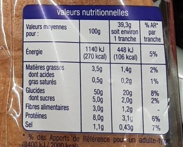 Auchan Pain de mie spécial sandwichGrandes Tranches Nature Extra moelleux packshot