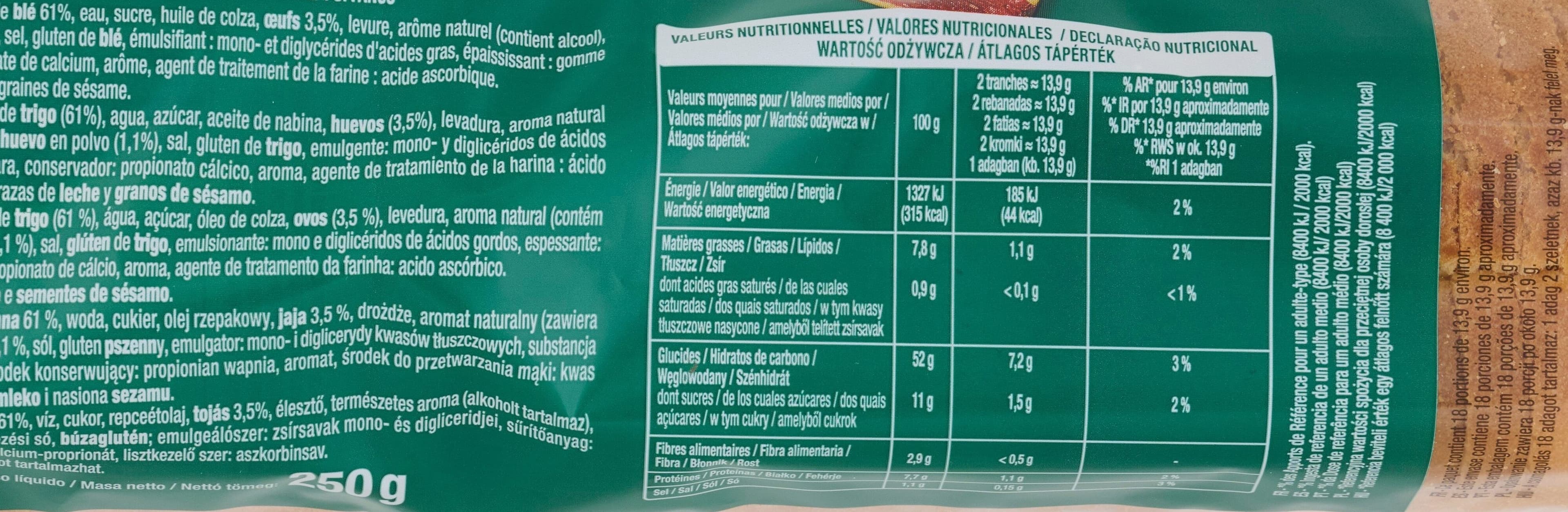 Auchan Toasts briochésPain spécial pour foie gras packshot