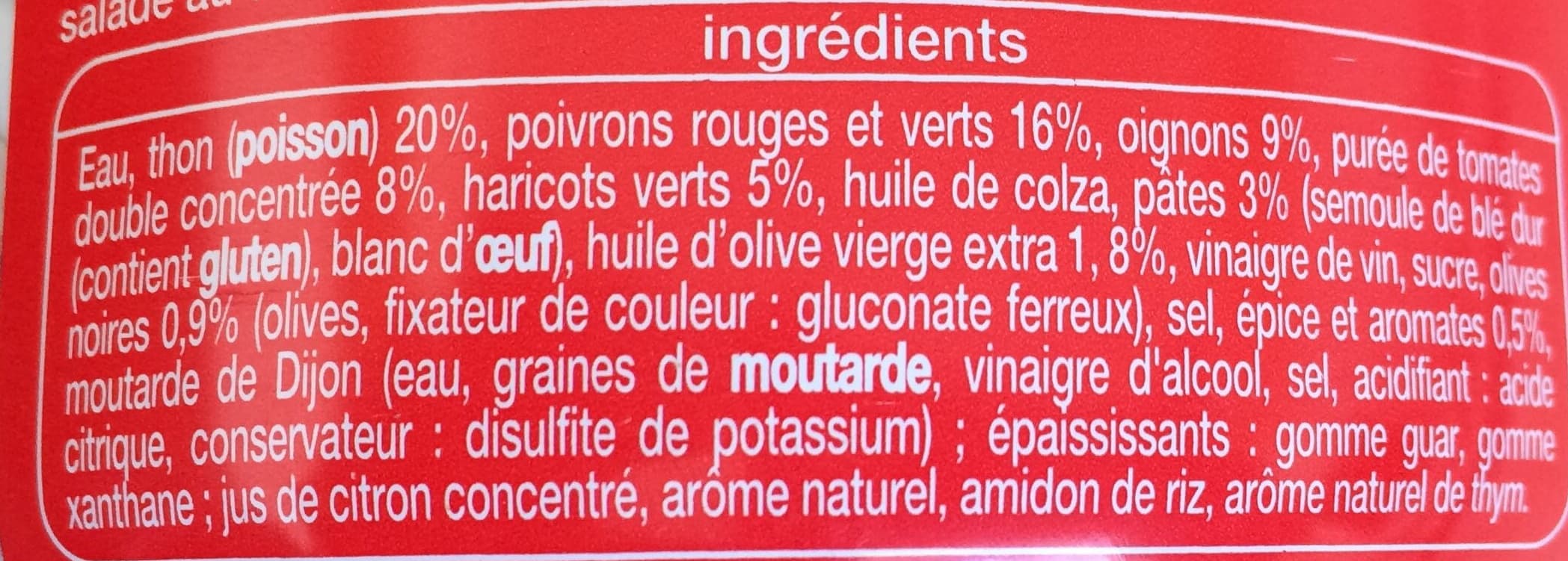 Auchan Salade de thon catalane packshot