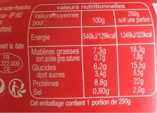 Auchan Salade de thon catalane packshot