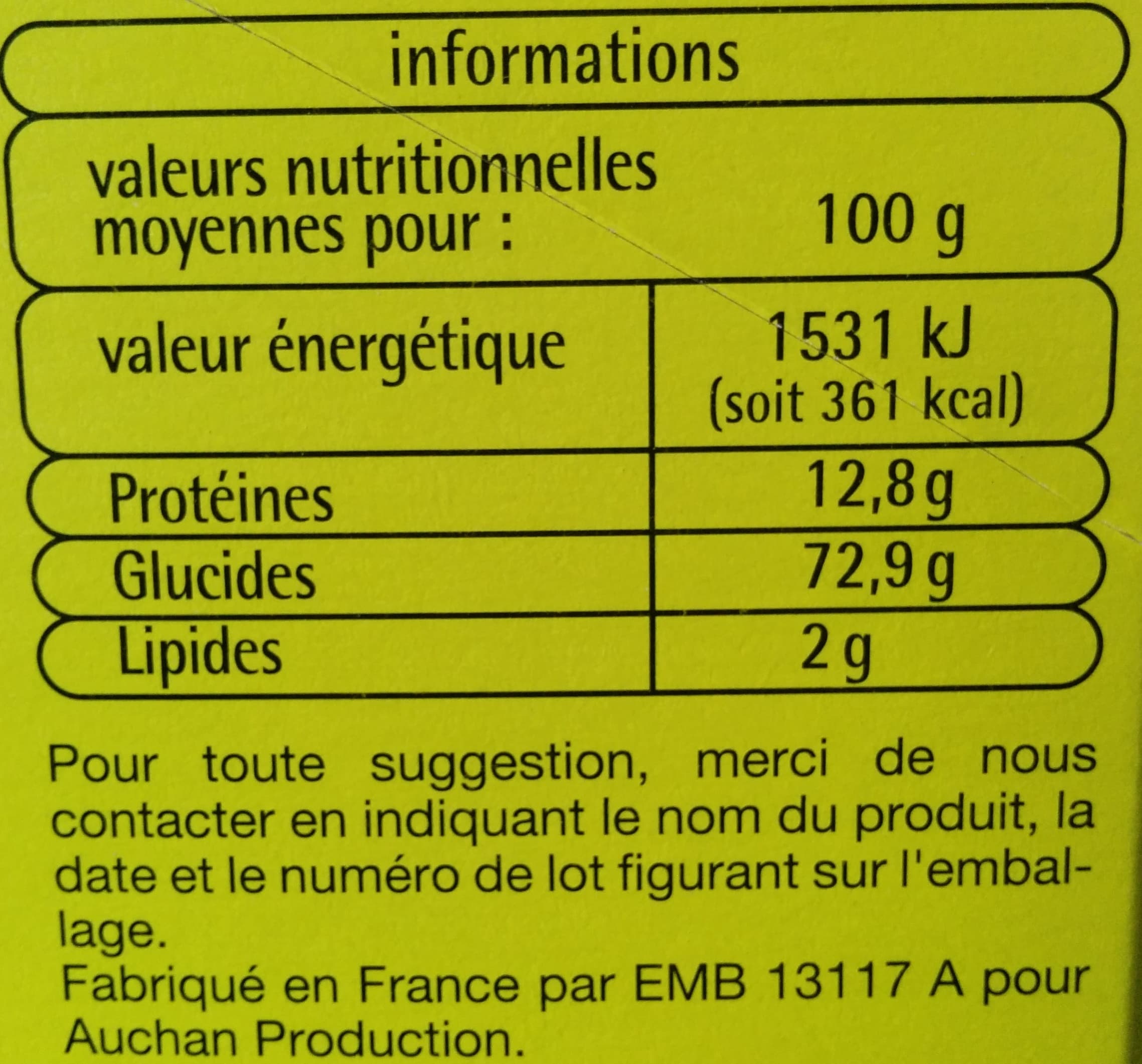 Auchan Couscous grain moyen packshot