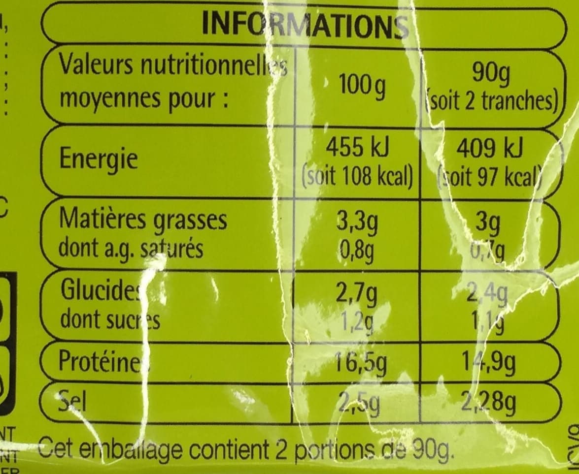 Auchan Blanc de Poulet 4 tranches packshot