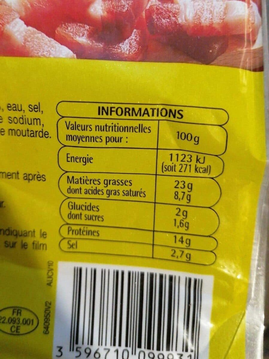 Auchan Lardons fumés packshot