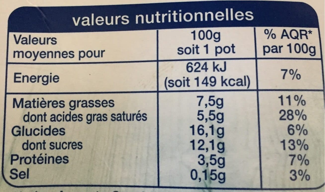 Auchan Pot de crème saveur vanille packshot