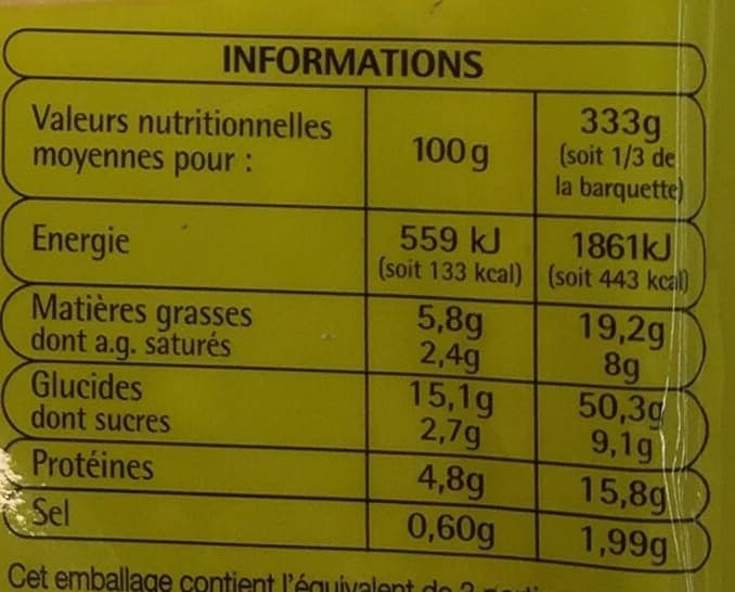 Auchan Lasagnes à la bolognaise packshot