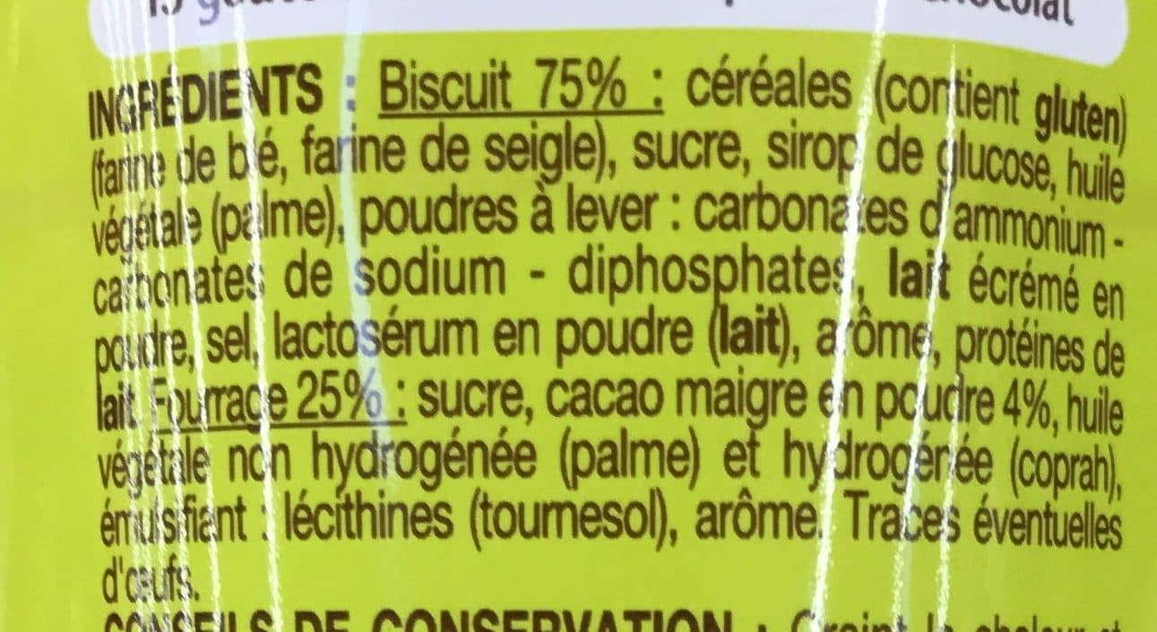 Auchan Goûters fourrés goût chocolat packshot