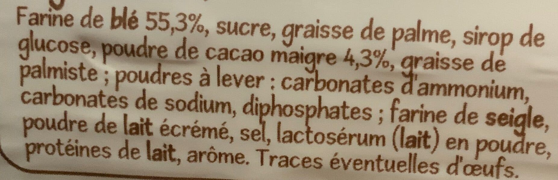Auchan Gouters fourres goût chocolat packshot