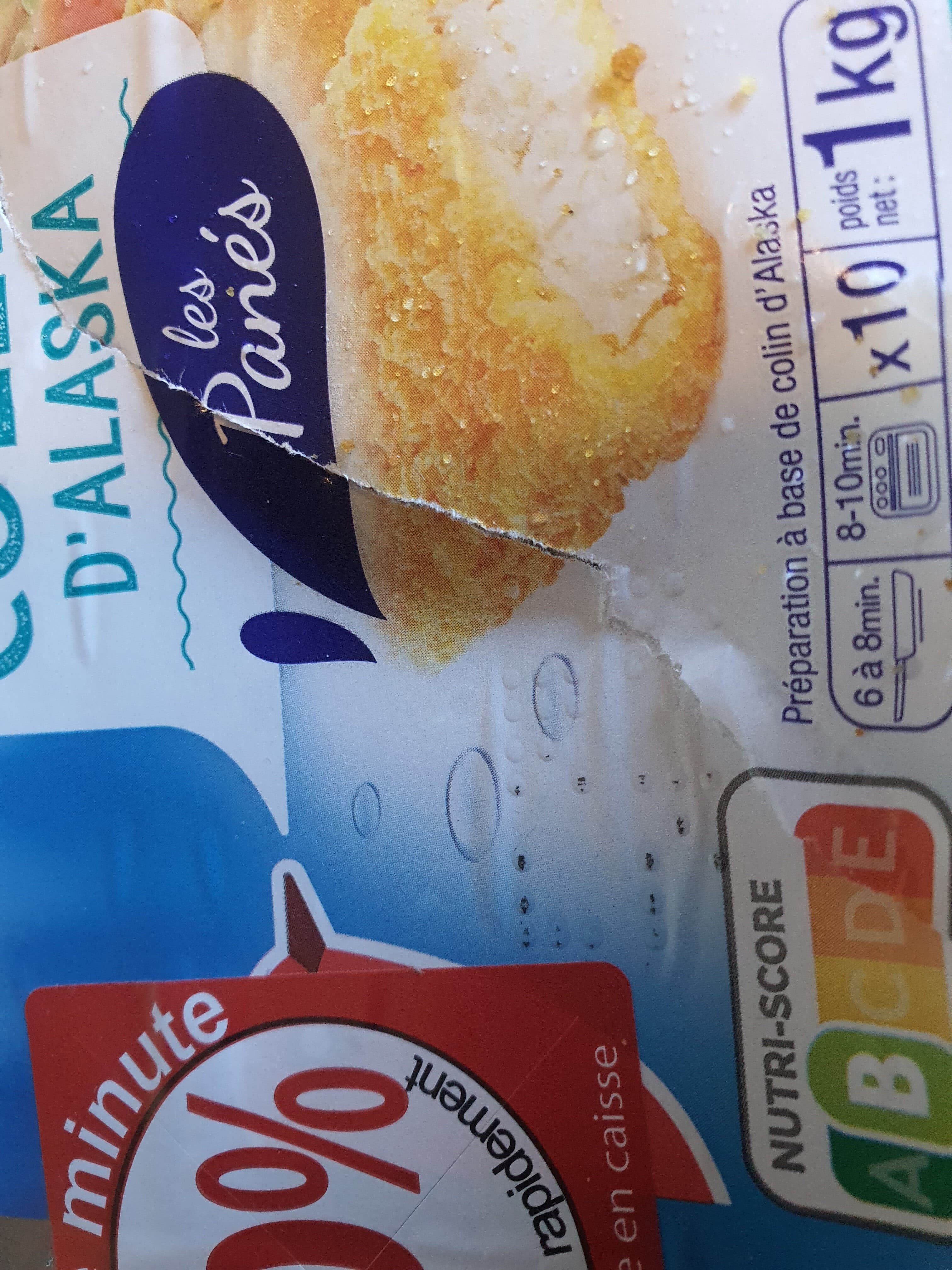 Auchan Colin d'Alaska pané packshot