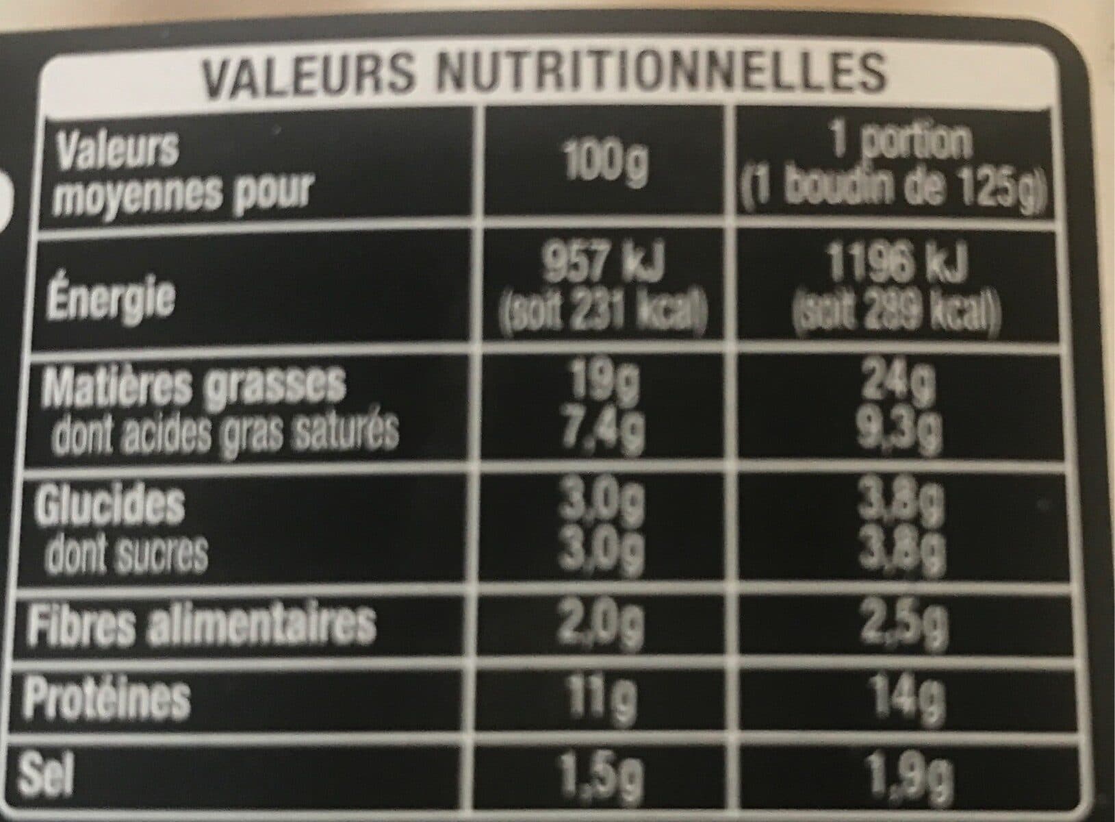 Auchan Boudins noirs aux oignons packshot