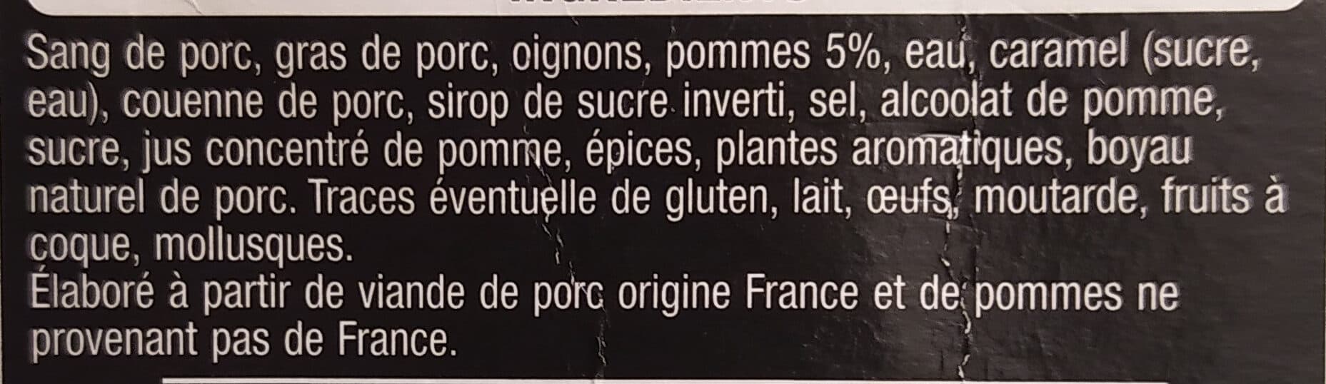 Auchan Boudins noirs aux pommes packshot