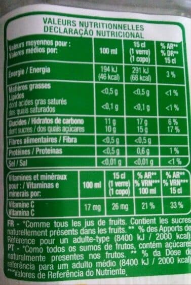 Auchan 100% Pur jus multifruitsSans sucres ajoutés** Comme tous les jus de fruits. Contient les sucres naturellement présents dans les fruits. packshot