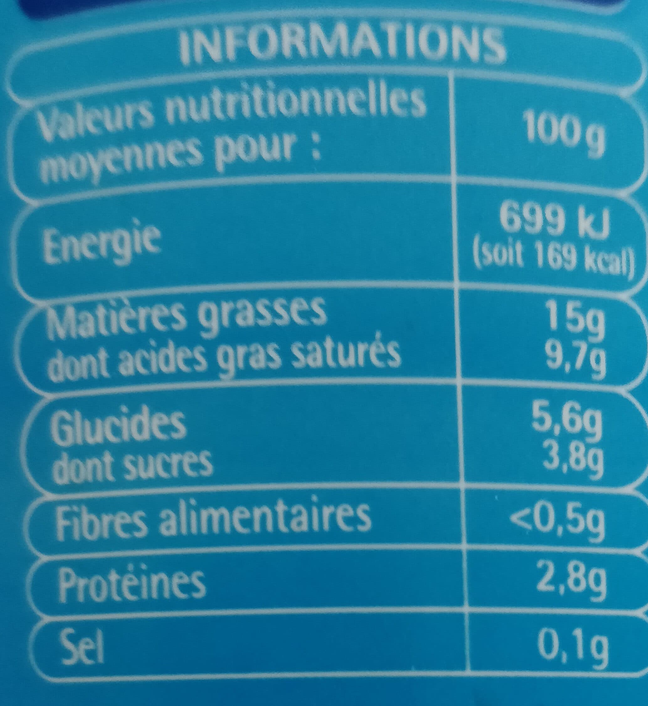 Auchan Crème légère épaisse15% matière grasse packshot
