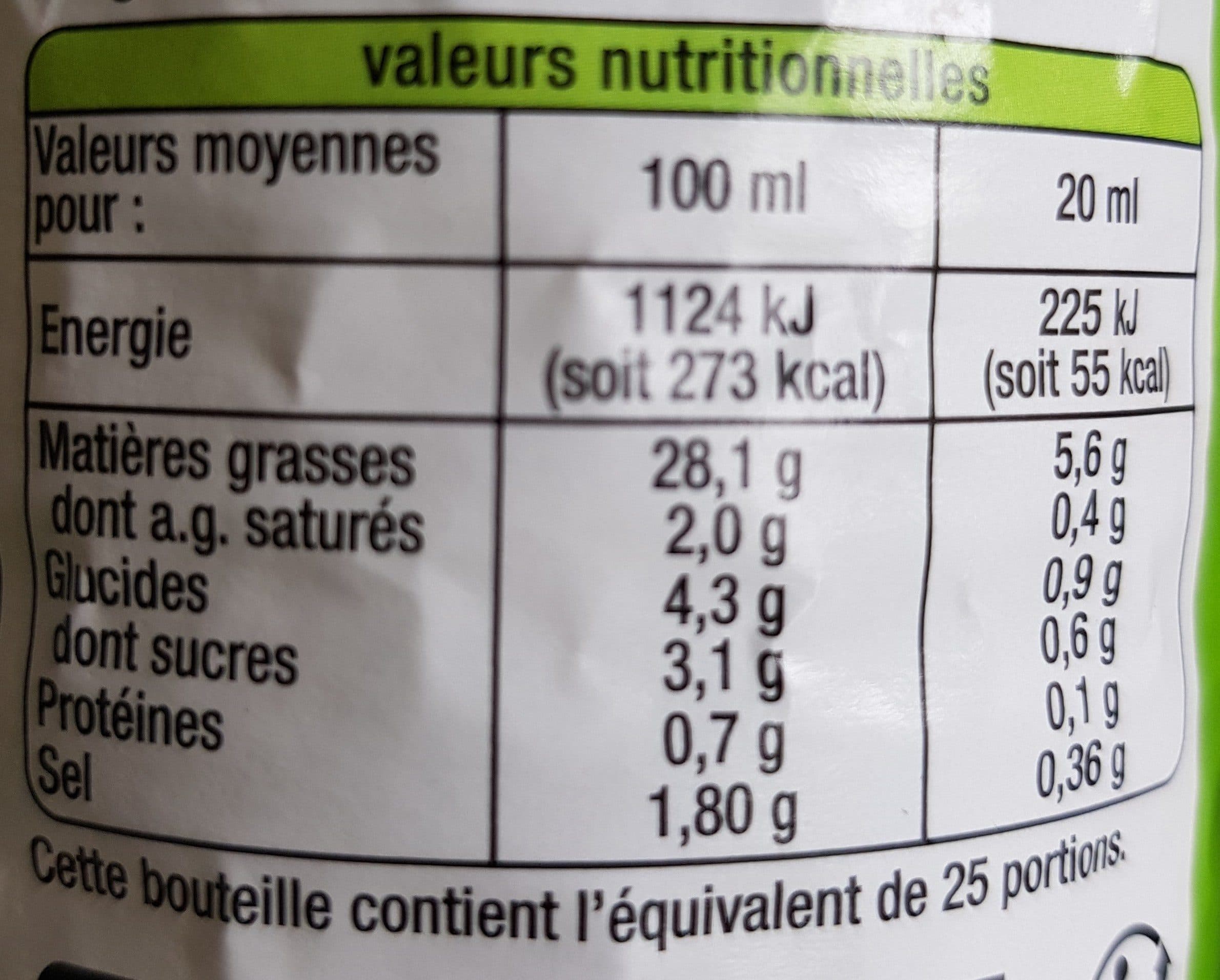Auchan Sauce crudités nature packshot