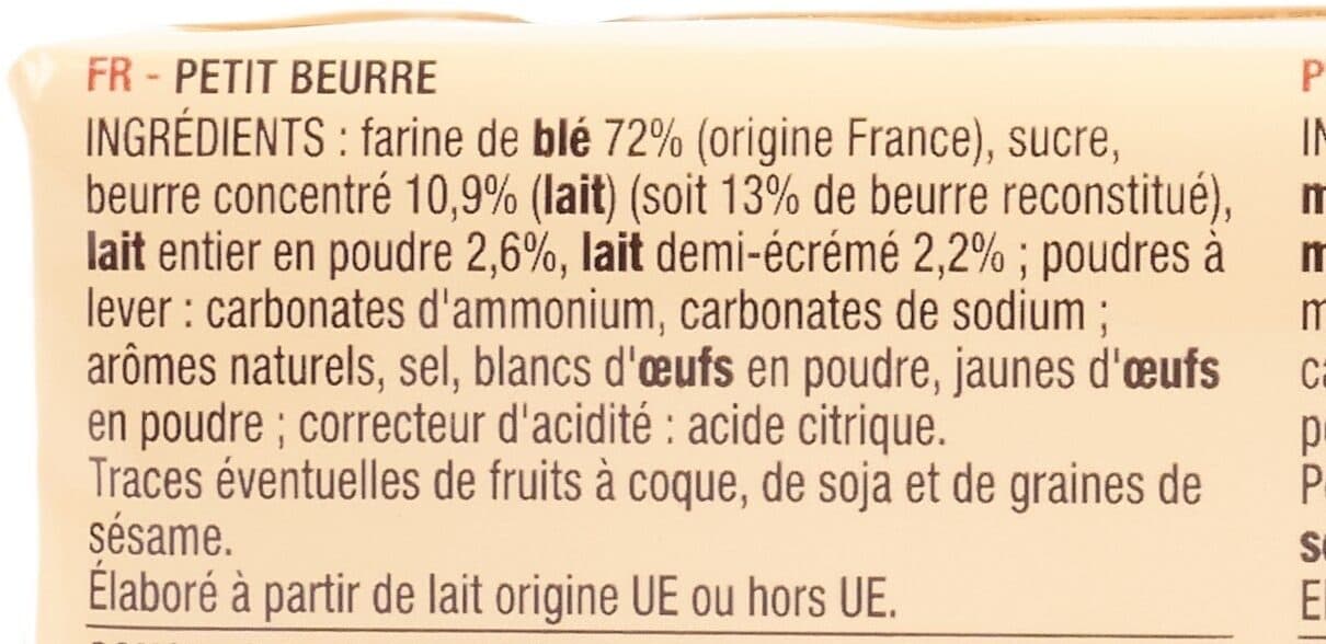 Auchan Petit beurre packshot
