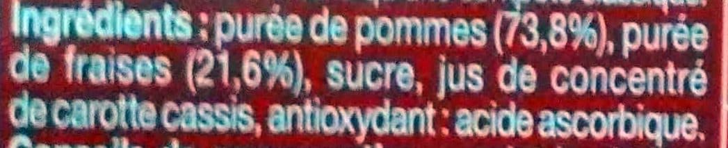 Auchan Spécialité de pommes fraises allégée en sucres packshot