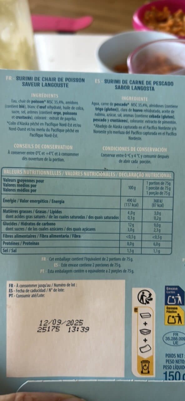 Auchan Duo Surimi saveur langouste packshot