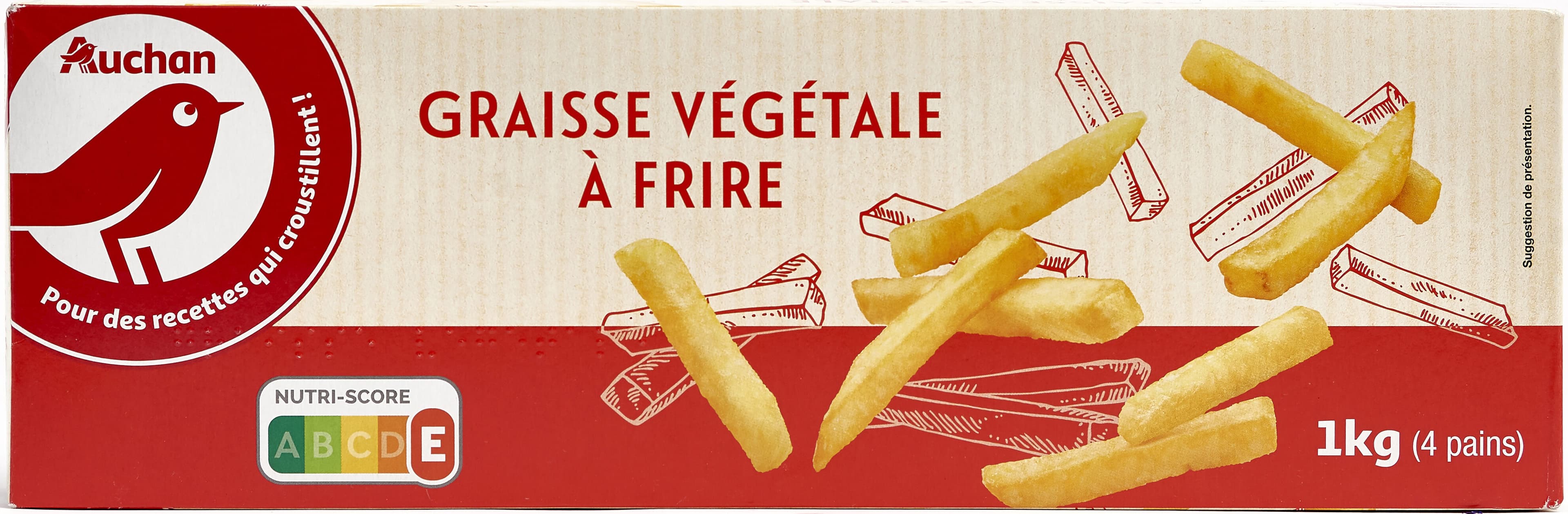 Auchan Graisse végétale à frire packshot