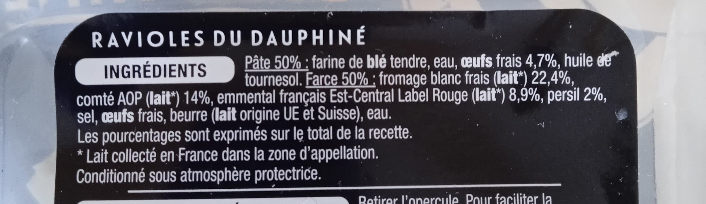 Auchan Ravioles du DauphinéAux œufs frais packshot