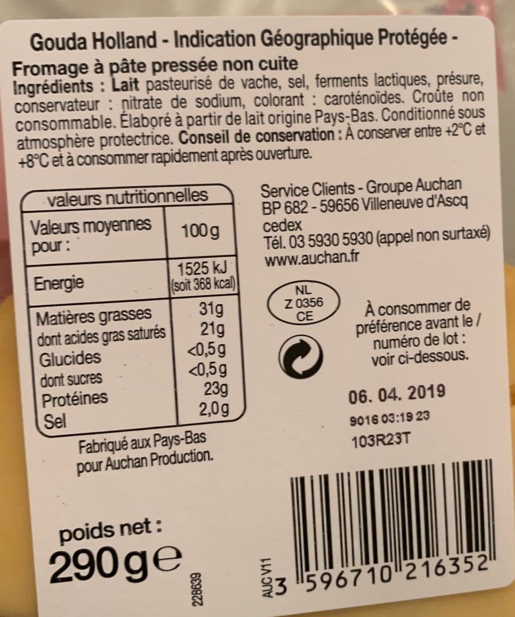 Auchan Gouda Holland packshot