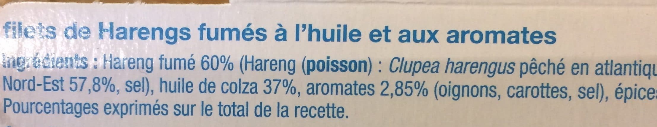 Auchan Filets de Harengs fumés doux marinés à l'huile et aux aromates packshot