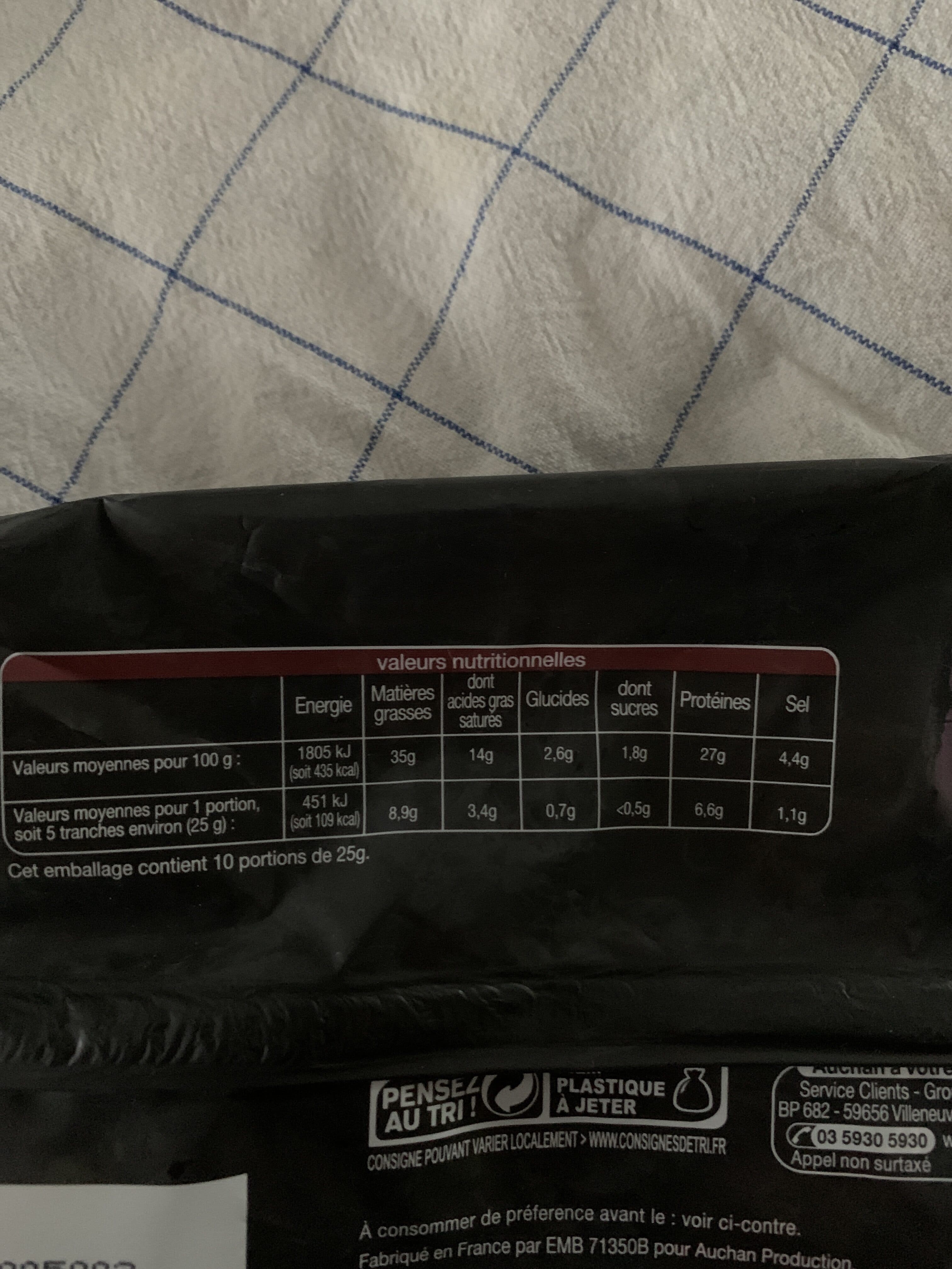 Auchan Saucisses sèche pur porc supérieure packshot