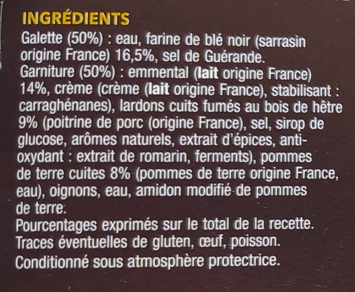 Auchan A table en côte d'ArmorGalettes Bretonnes pommes de terre, lardons, fromage packshot