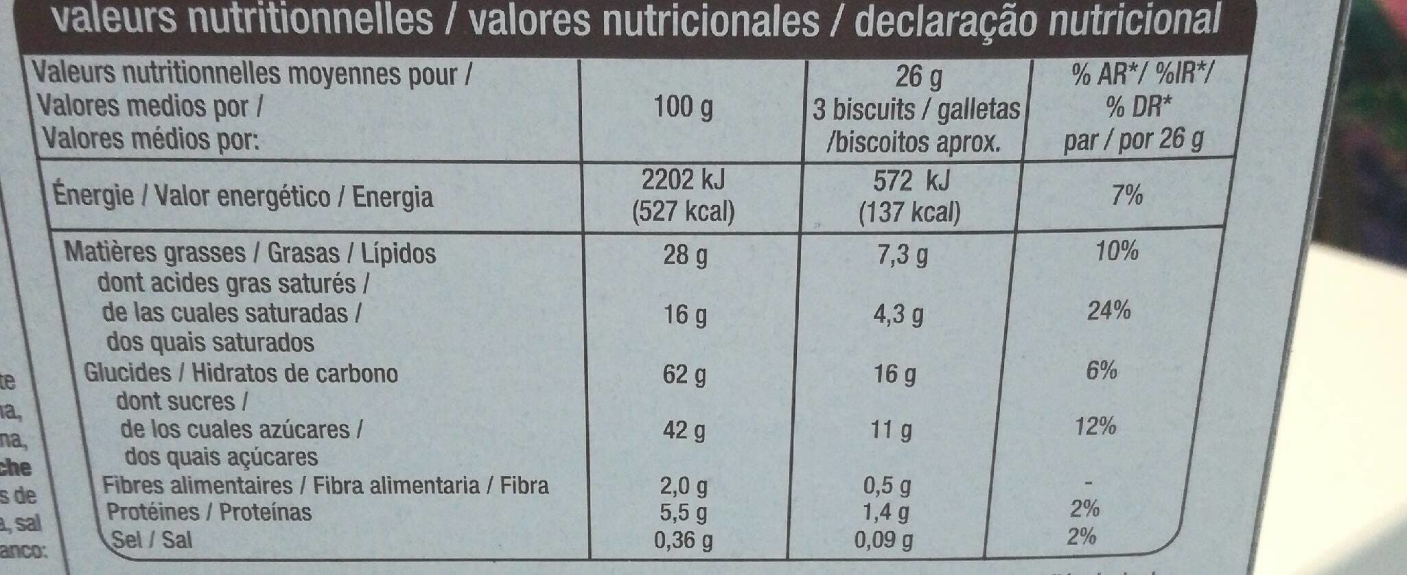 Auchan 40 Biscuits fins - chocolat belge packshot