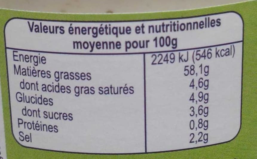 Auchan Sauce tartare packshot