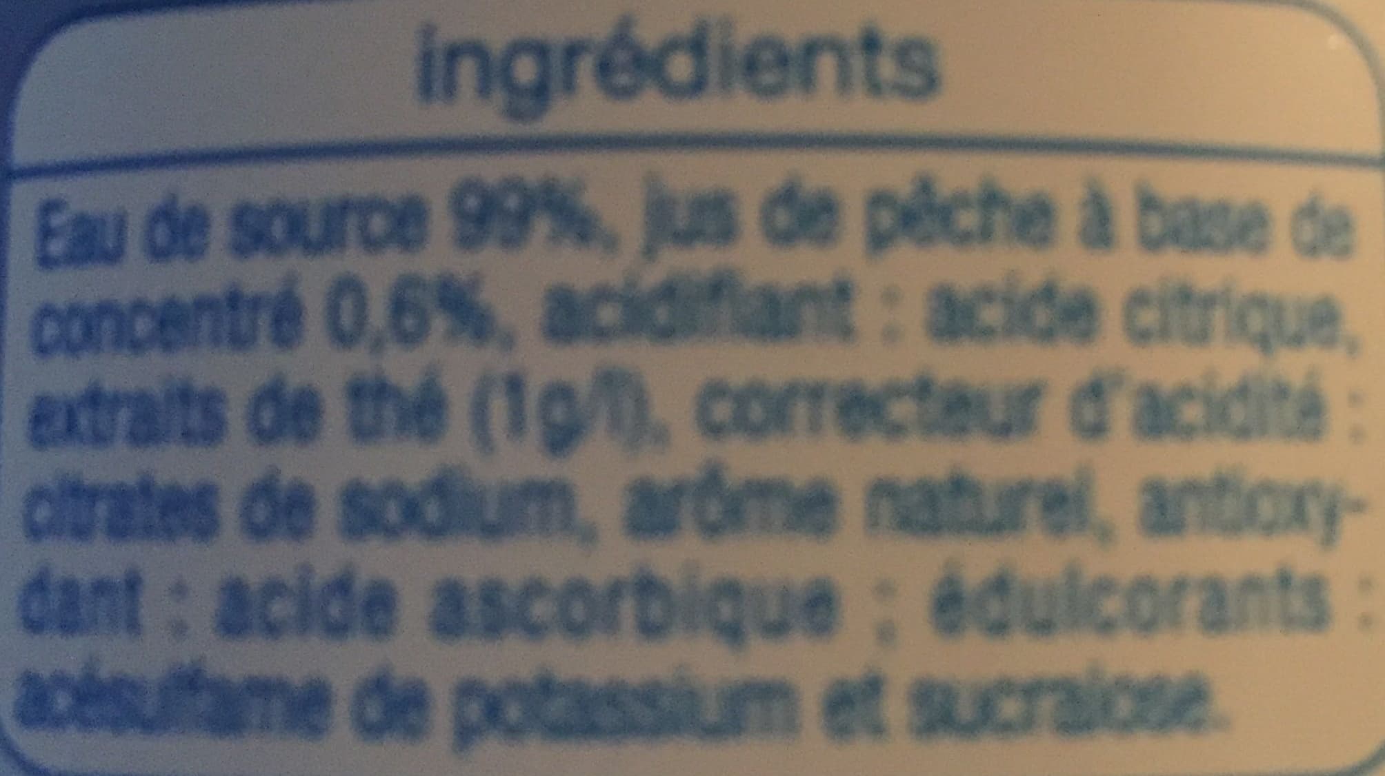 Auchan Thé glacé saveur Pêche Zéro* * sans sucres packshot