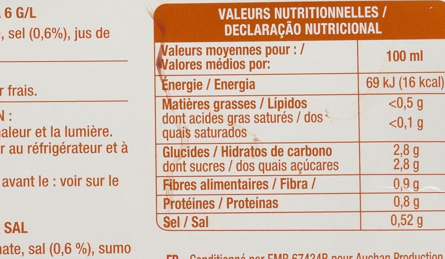 Auchan TOMATE - Pur jus salé à 6g/L packshot
