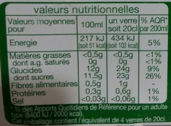 Auchan 100% Pur jus multifruitsSans sucres ajoutés** Comme tous les jus de fruits. Contient les sucres naturellement présents dans les fruits. packshot