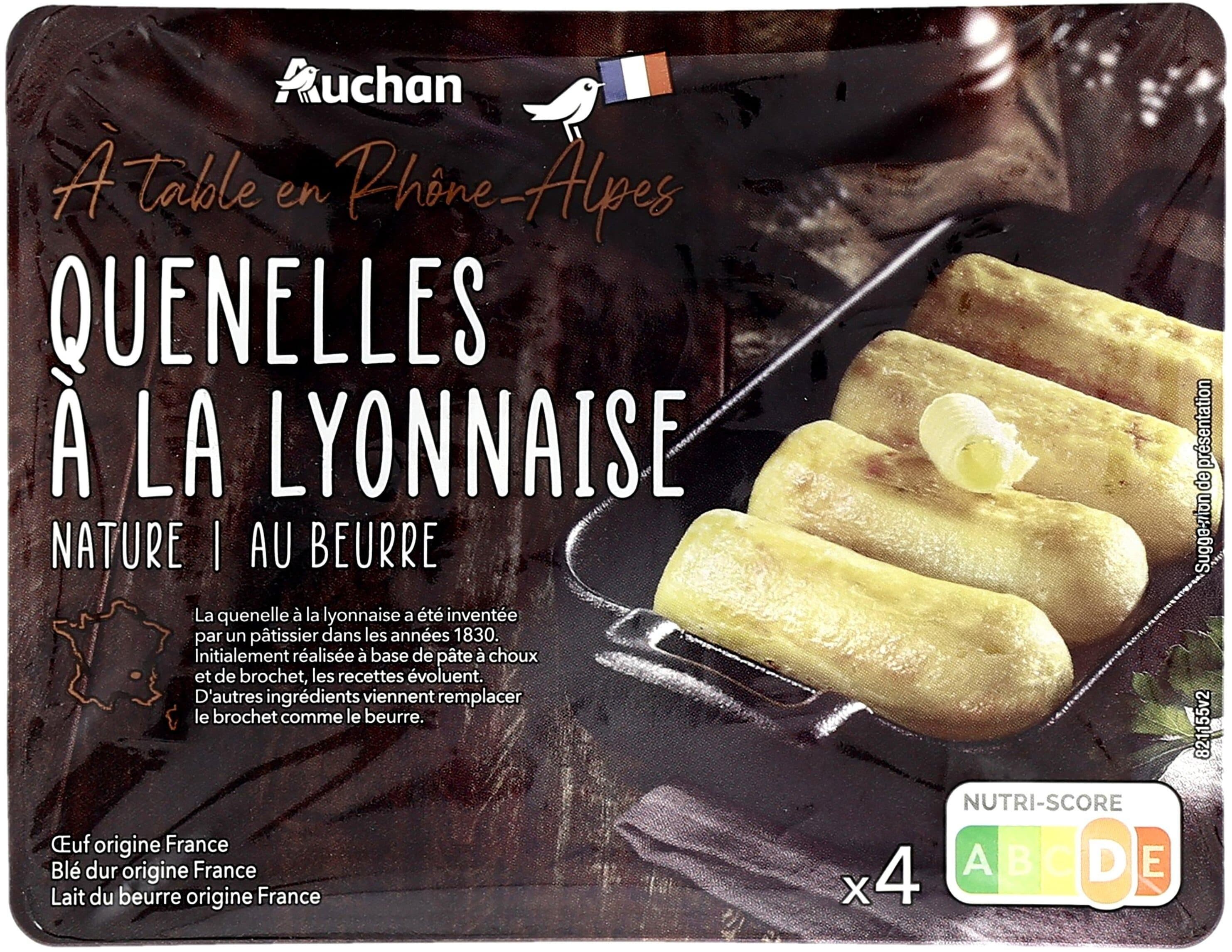 Auchan Quenelles à la lyonnaise nature, au beurre packshot