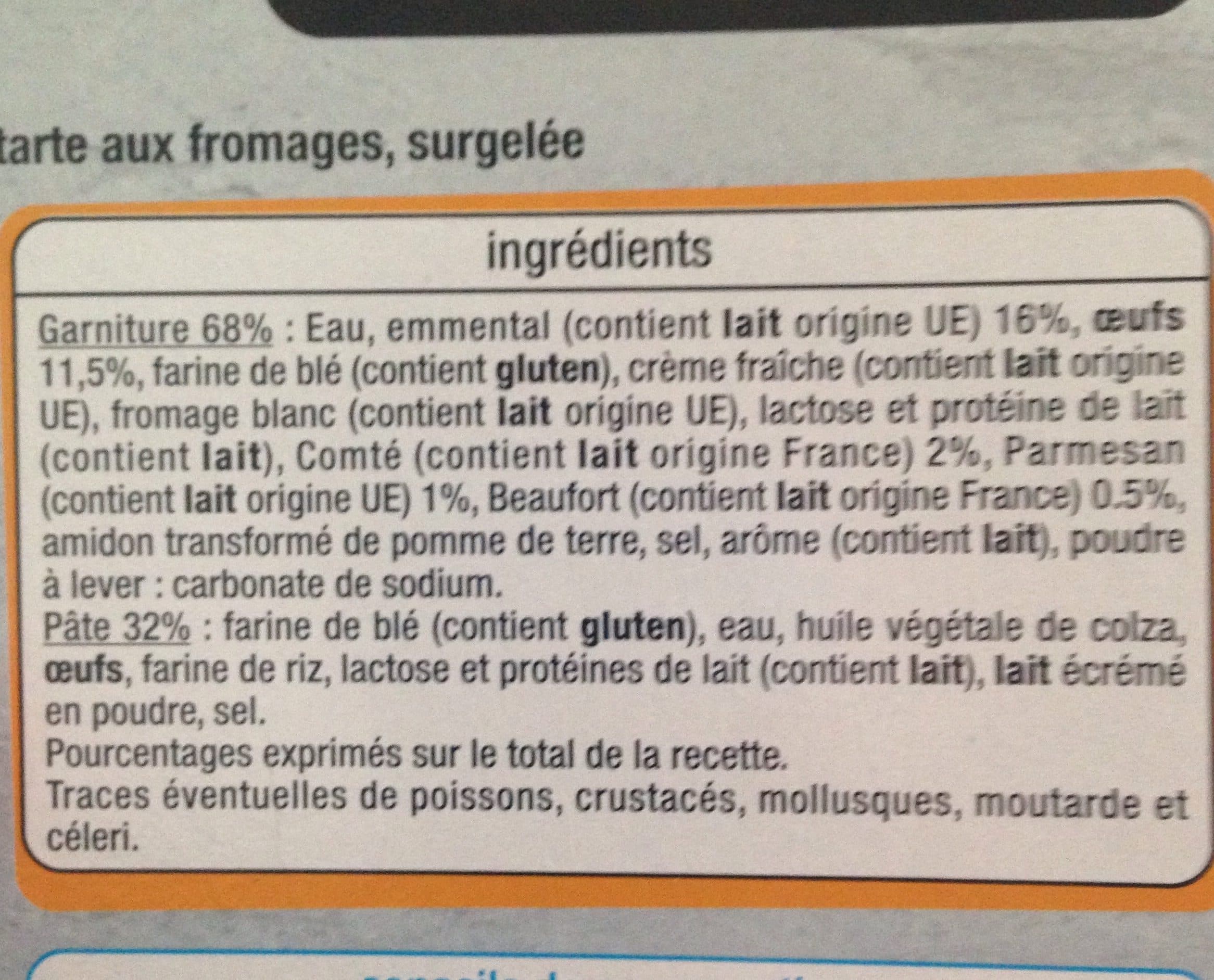 Auchan Tarte aux Fromages packshot
