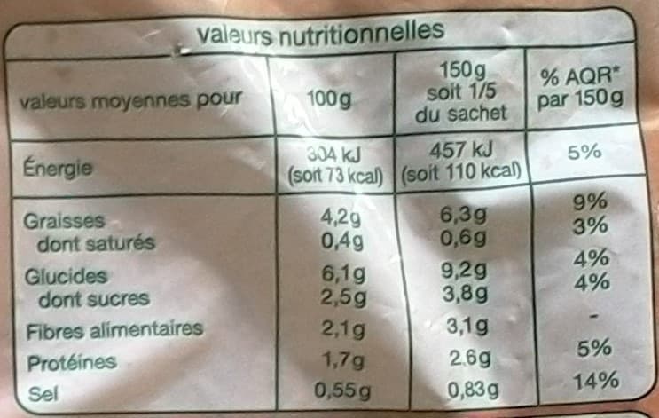 Auchan Poêlée Catalane Haricots plats + courgettes + aubergines préfrites + poivrons + oignons packshot